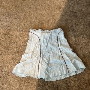 Vintage mini floral embroidered skirt